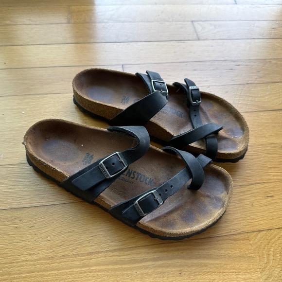 Birkenstock Womens Mayari Birko-Flor Flip Flop Summer Sandals Black Sz 5 US - Picture 2 of 11